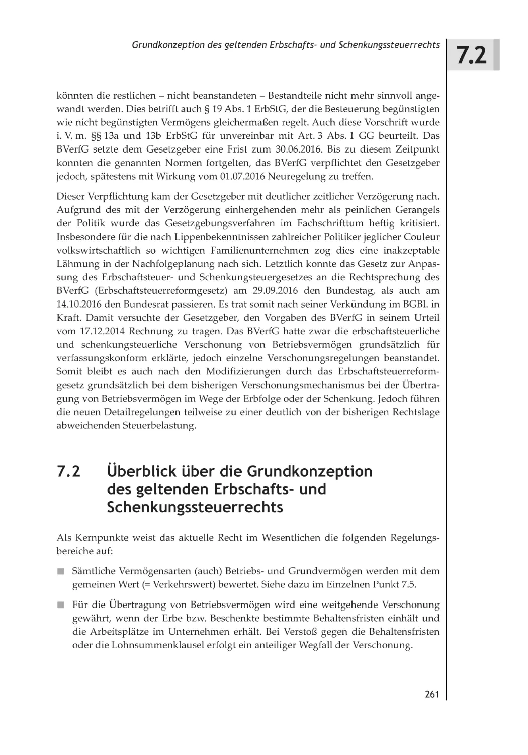 7.2 Überblick über die Grundkonzeption des geltenden Erbschaftsund Schenkungssteuerrechts