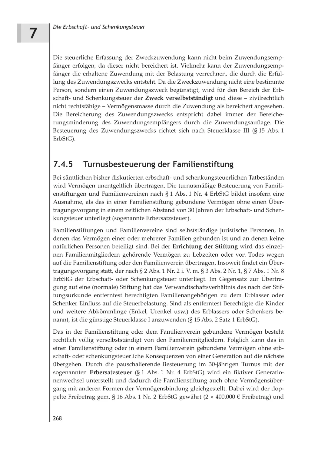 7.4.5 Turnusbesteuerung der Familienstiftung