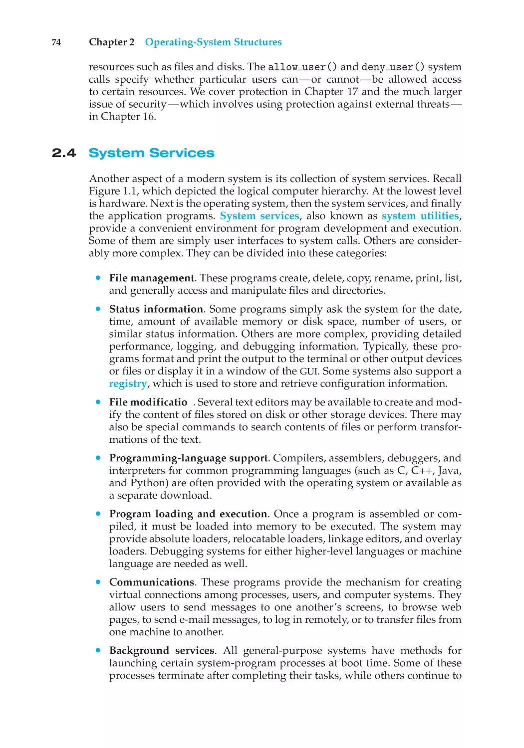 2.4 System Services