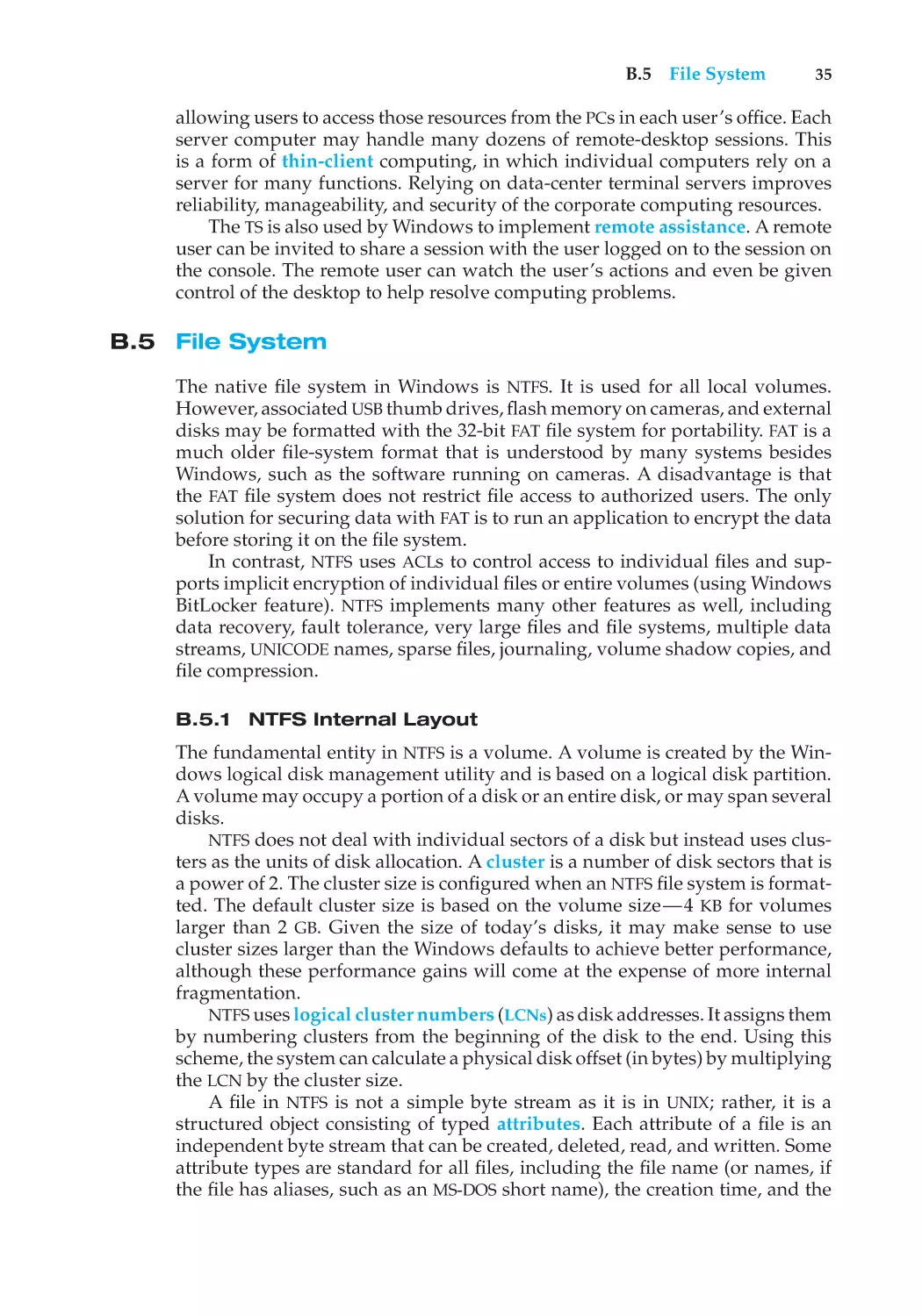 B.5 File System
B.5.1 NTFS Internal Layout