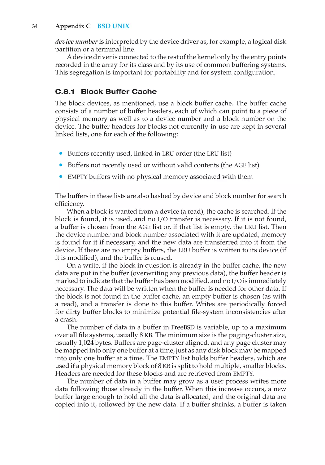 C.8.1 Block Buffer Cache