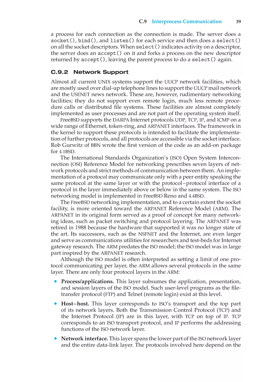 C.9.2 Network Support