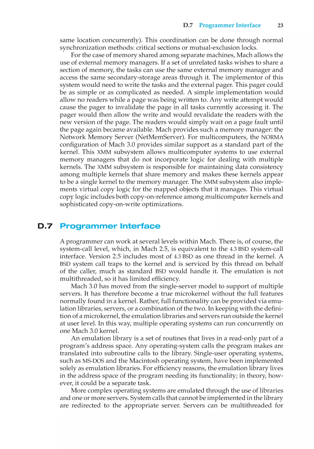 D.7 Programmer Interface