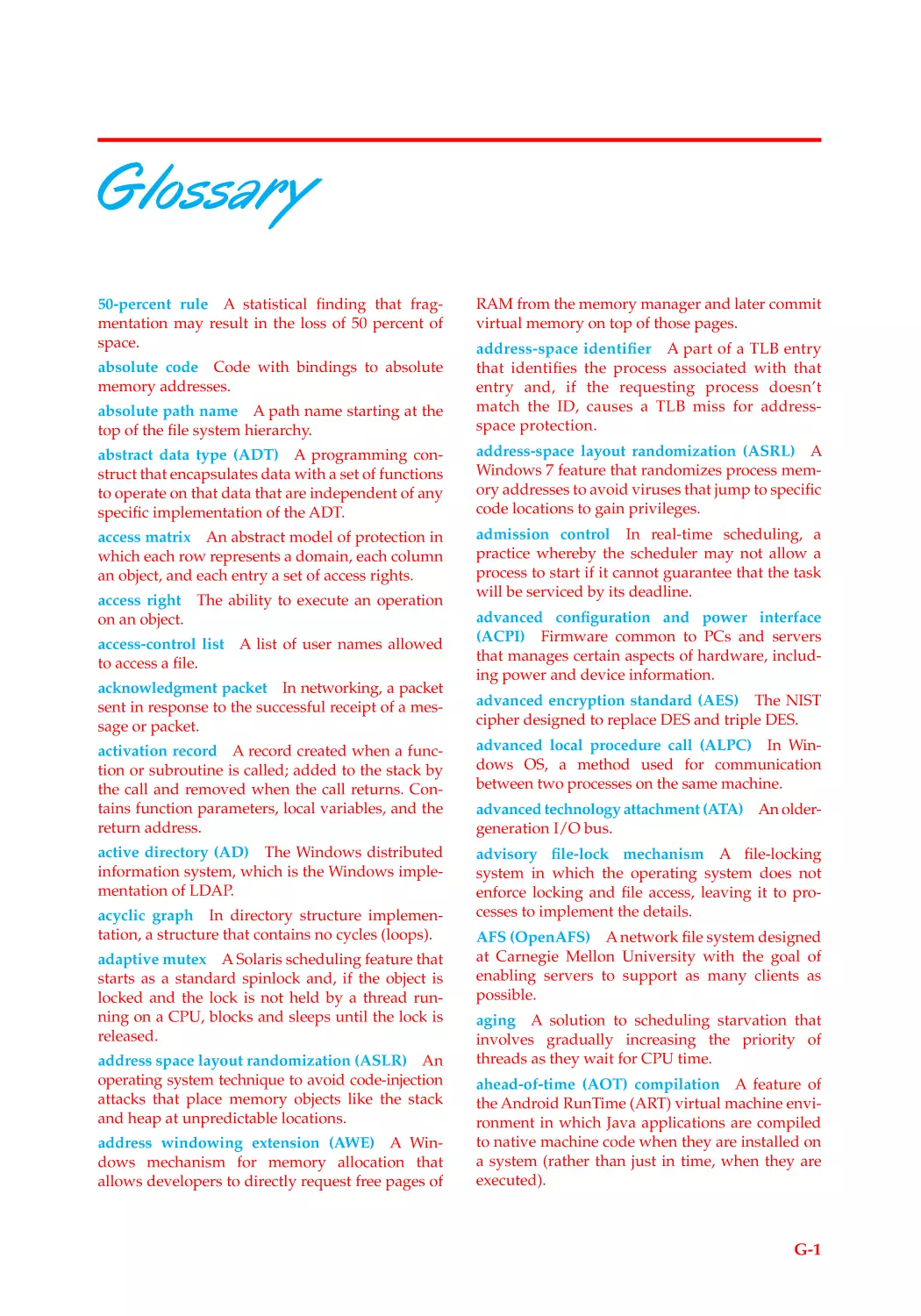 Glossary