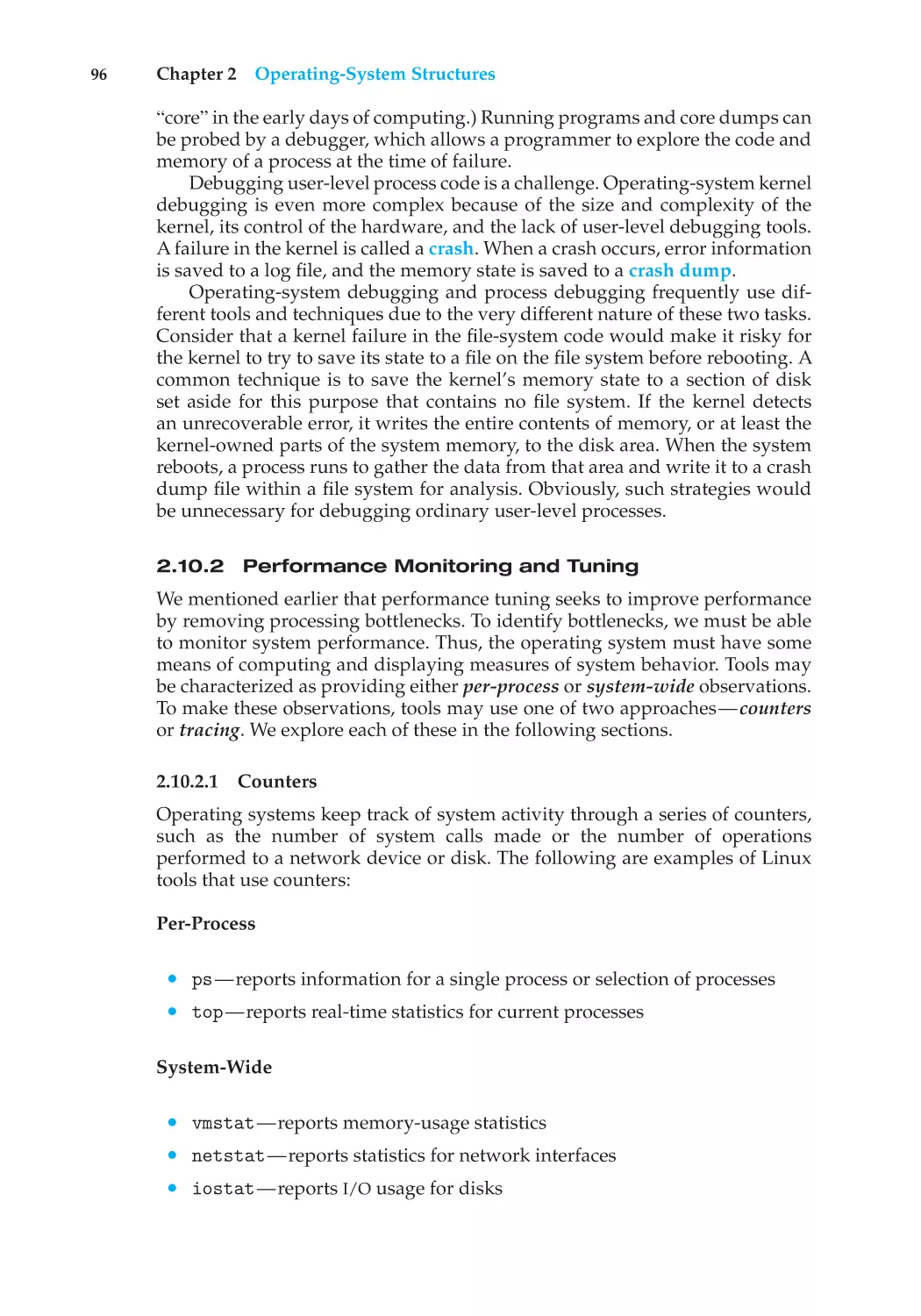 2.10.2 Performance Monitoring and Tuning