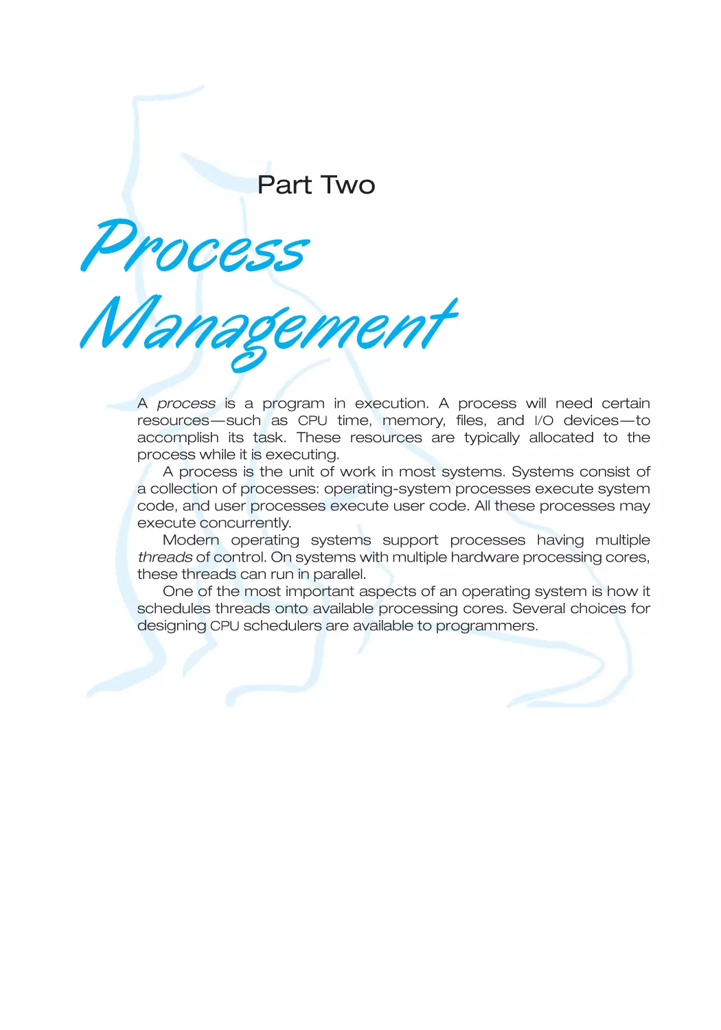 PART TWO PROCESS MANAGEMENT