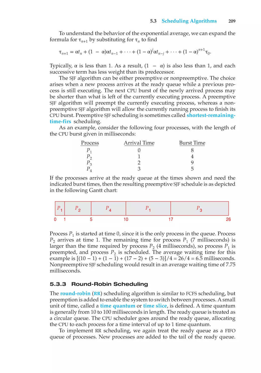 5.3.3 Round-Robin Scheduling