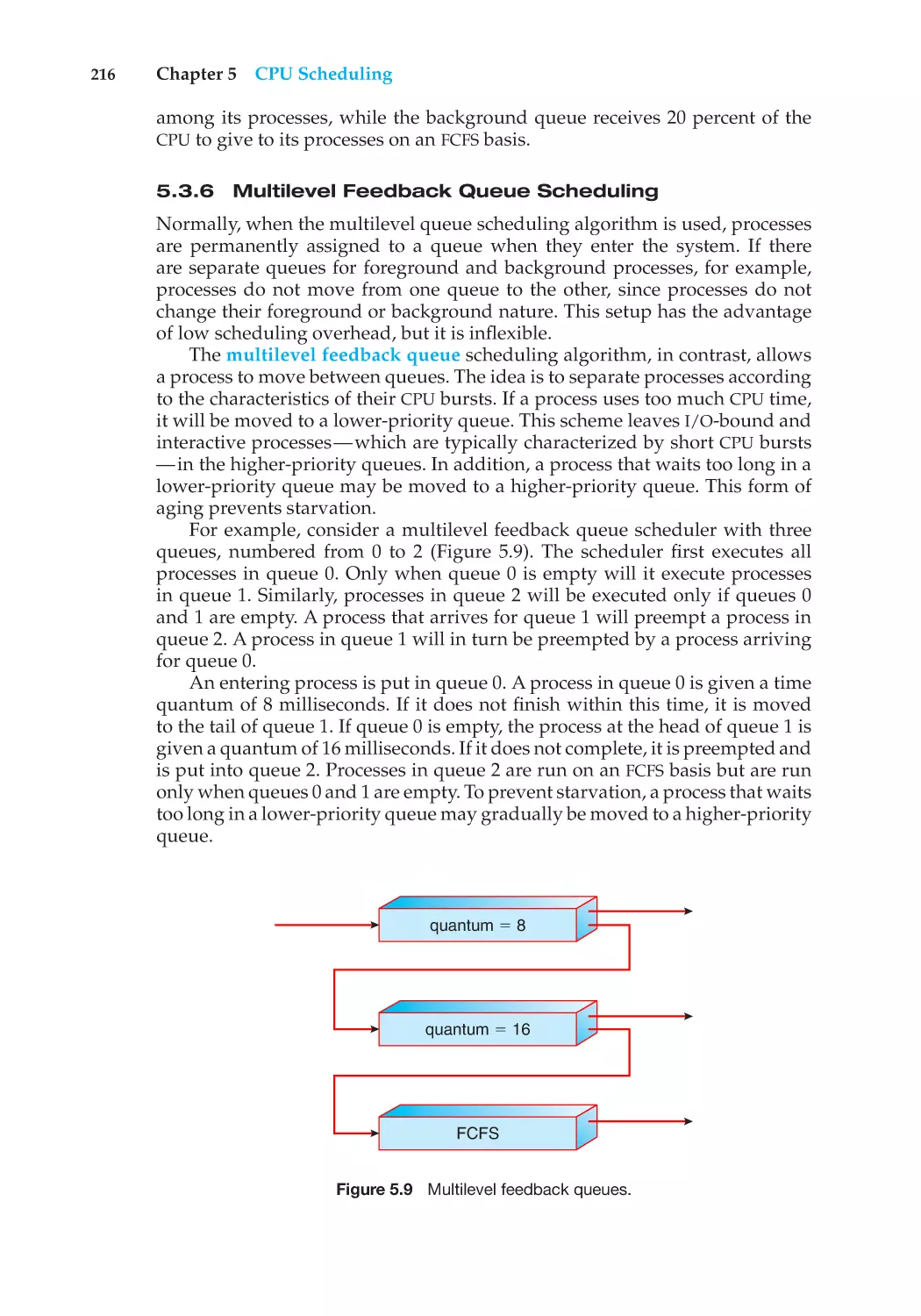 5.3.6 Multilevel Feedback Queue Scheduling