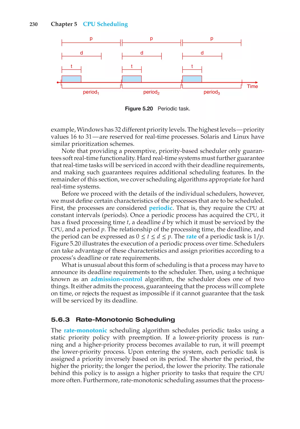 5.6.3 Rate-Monotonic Scheduling