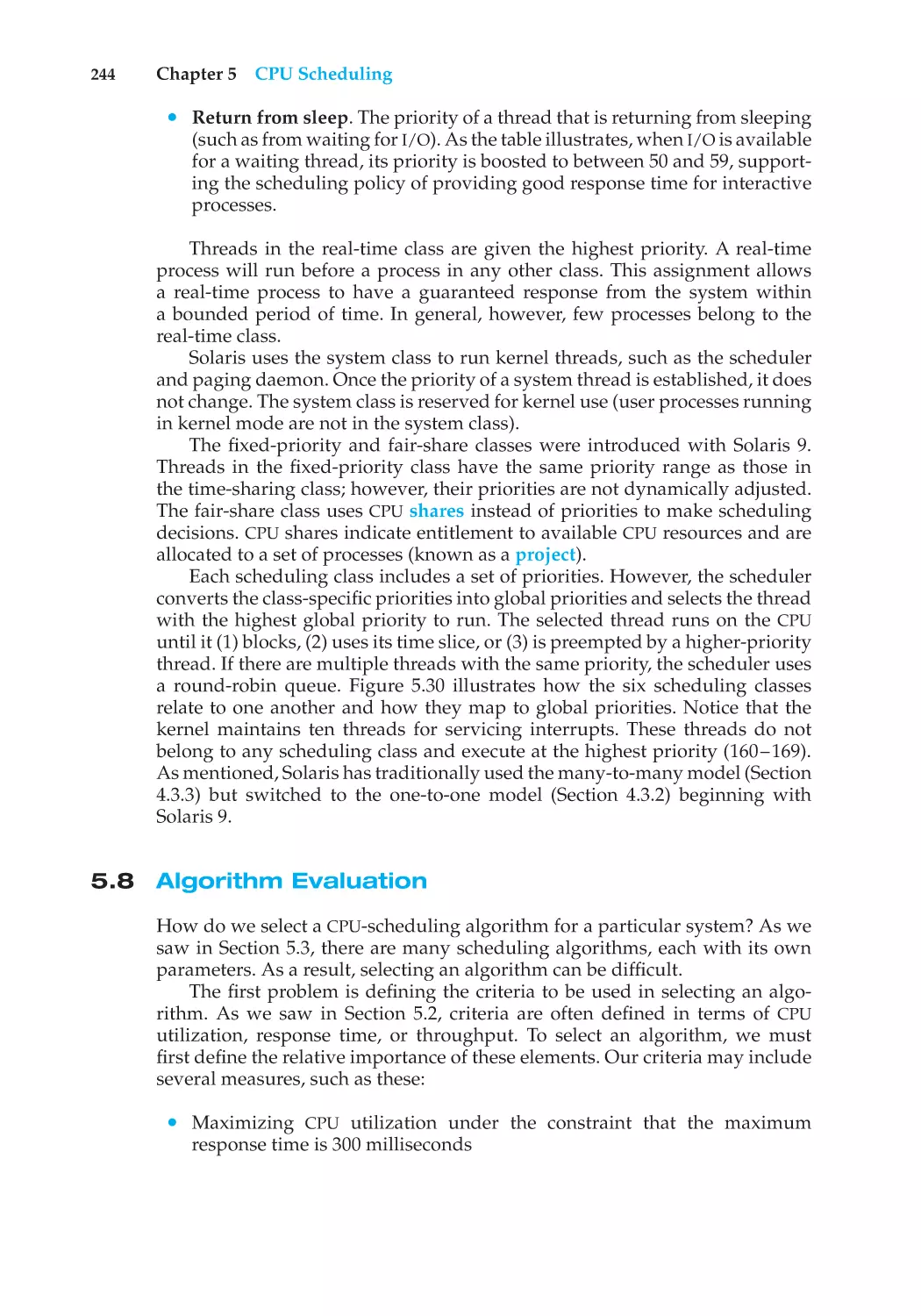 5.8 Algorithm Evaluation