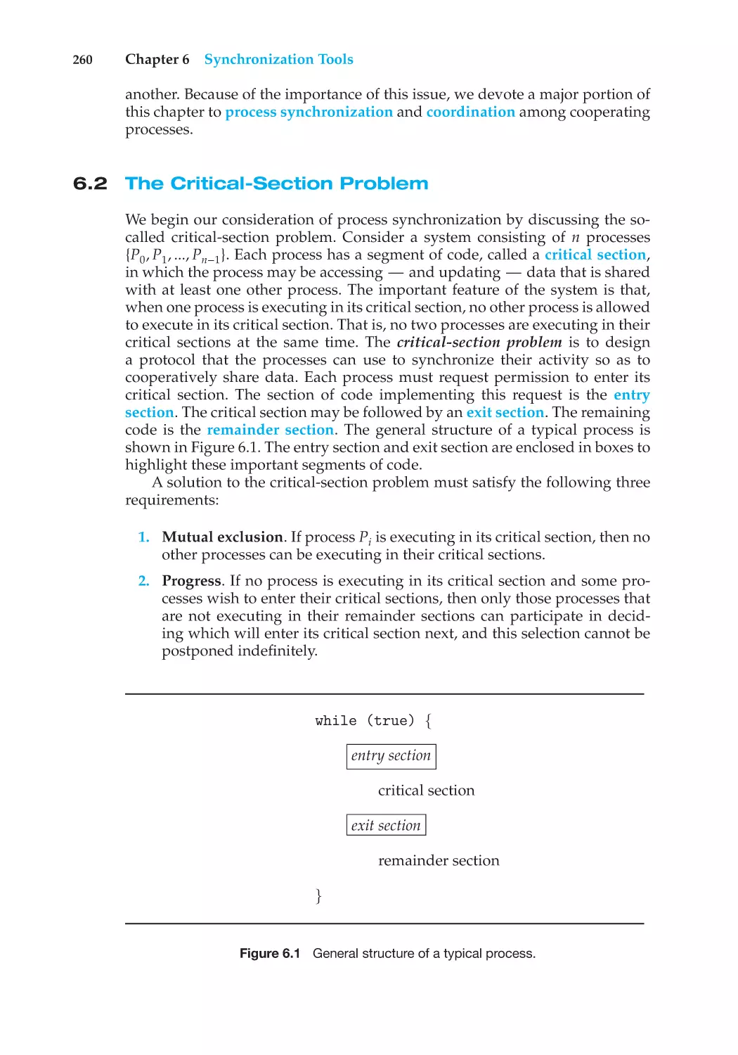 6.2 The Critical-Section Problem