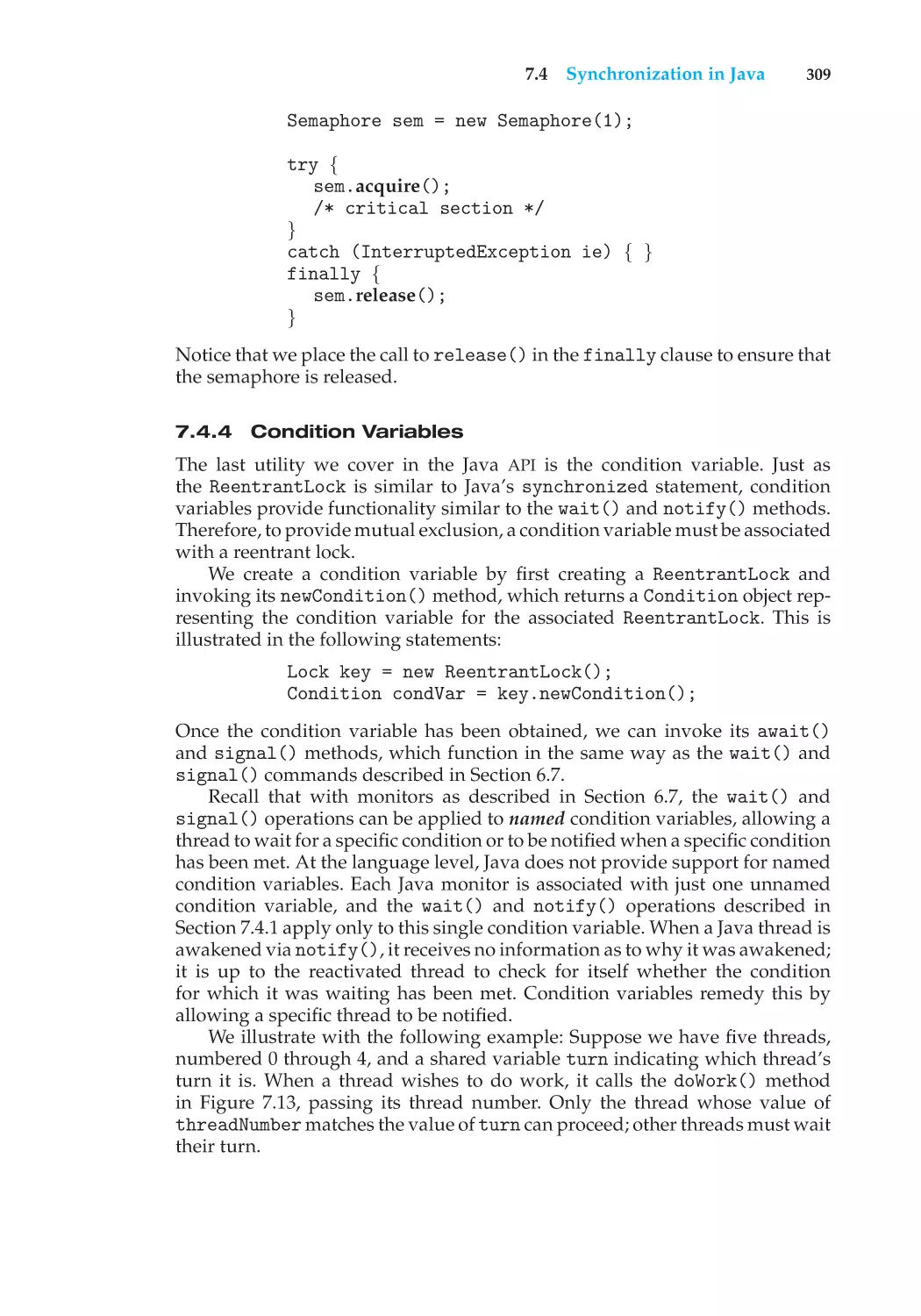 7.4.4 Condition Variables