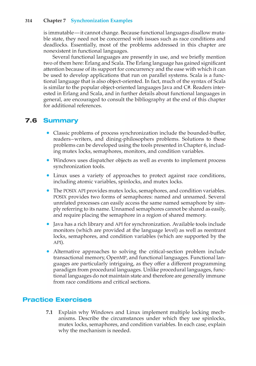 7.6 Summary
Practice Exercises