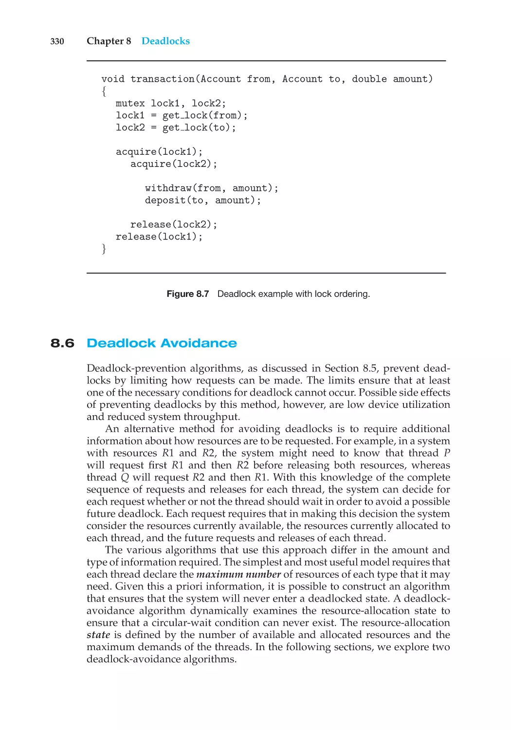 8.6 Deadlock Avoidance