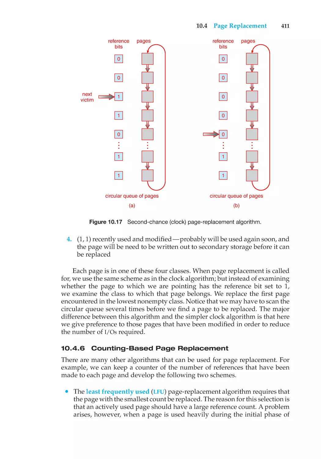 10.4.6 Counting-Based Page Replacement