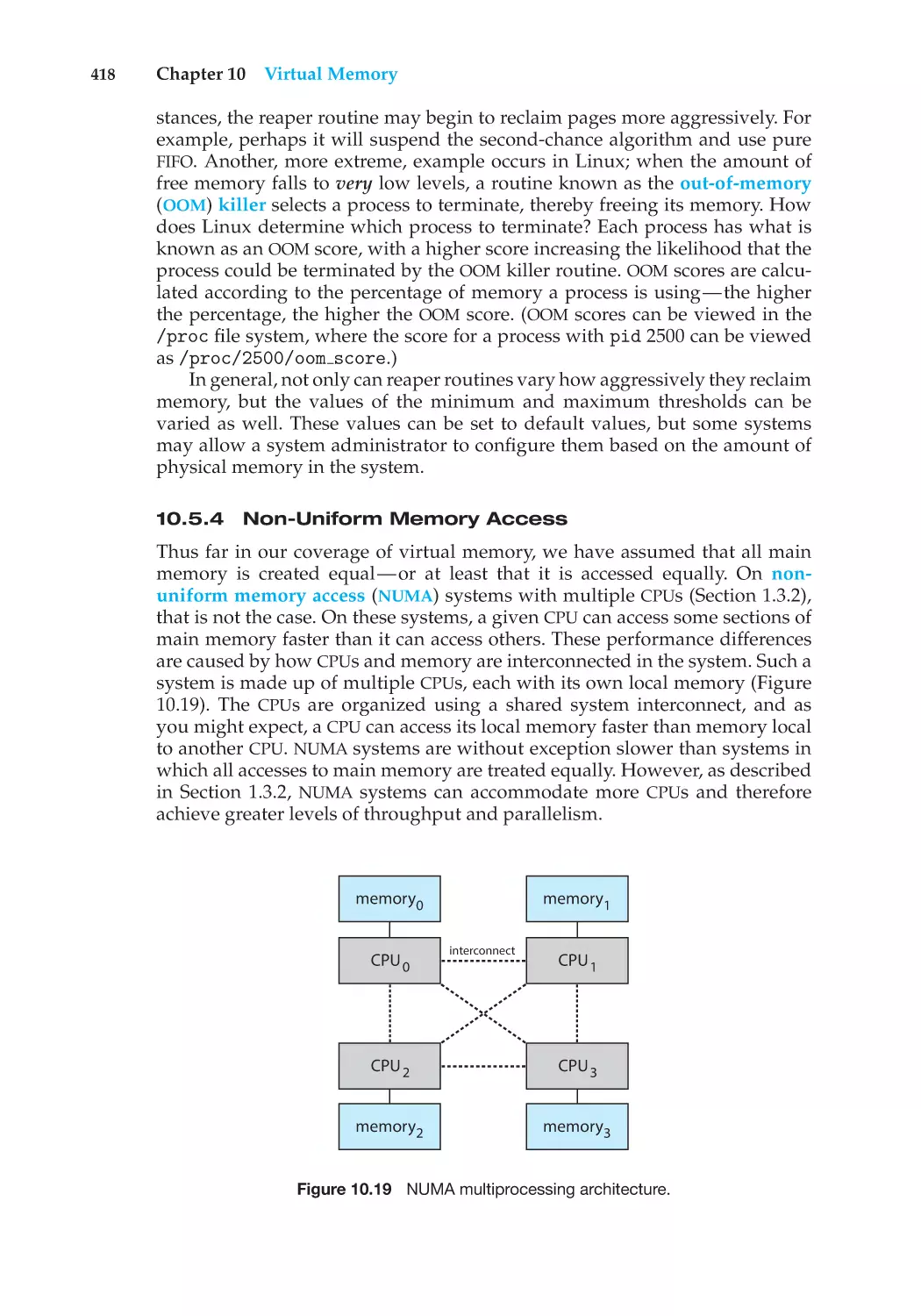 10.5.4 Non-Uniform Memory Access