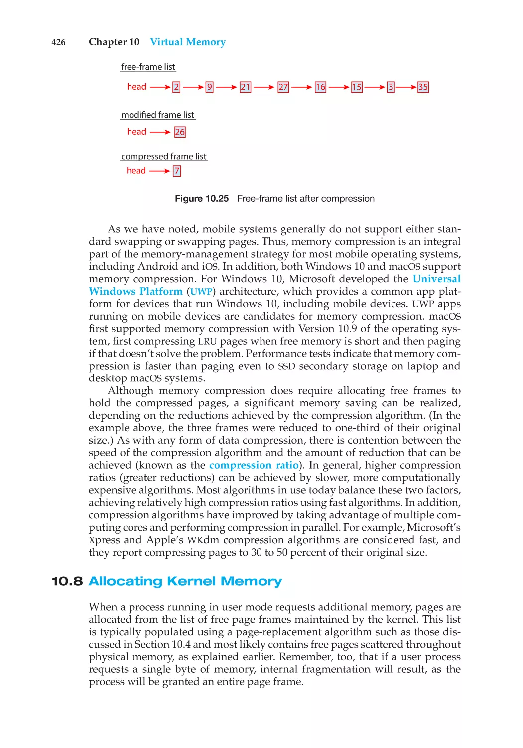 10.8 Allocating Kernel Memory