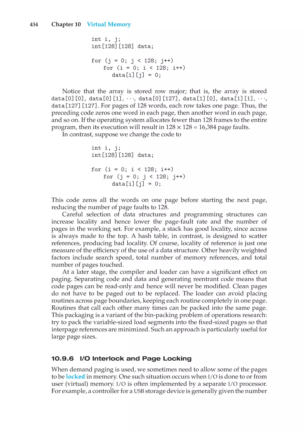 10.9.6 I/O Interlock and Page Locking