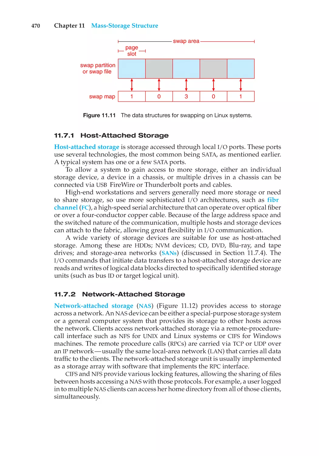 11.7.1 Host-Attached Storage
11.7.2 Network-Attached Storage