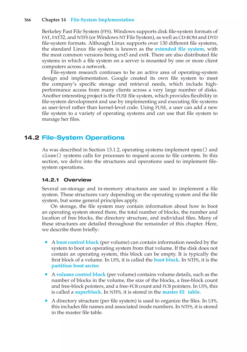 14.2 File-System Operations
14.2.1 Overview