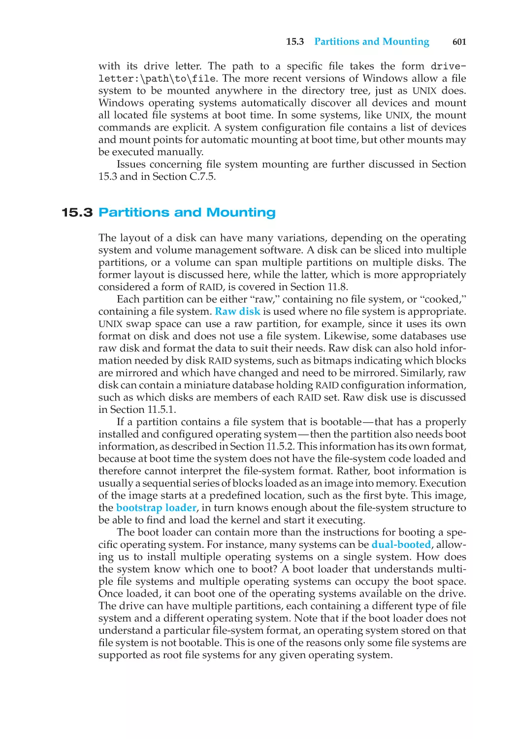 15.3 Partitions and Mounting