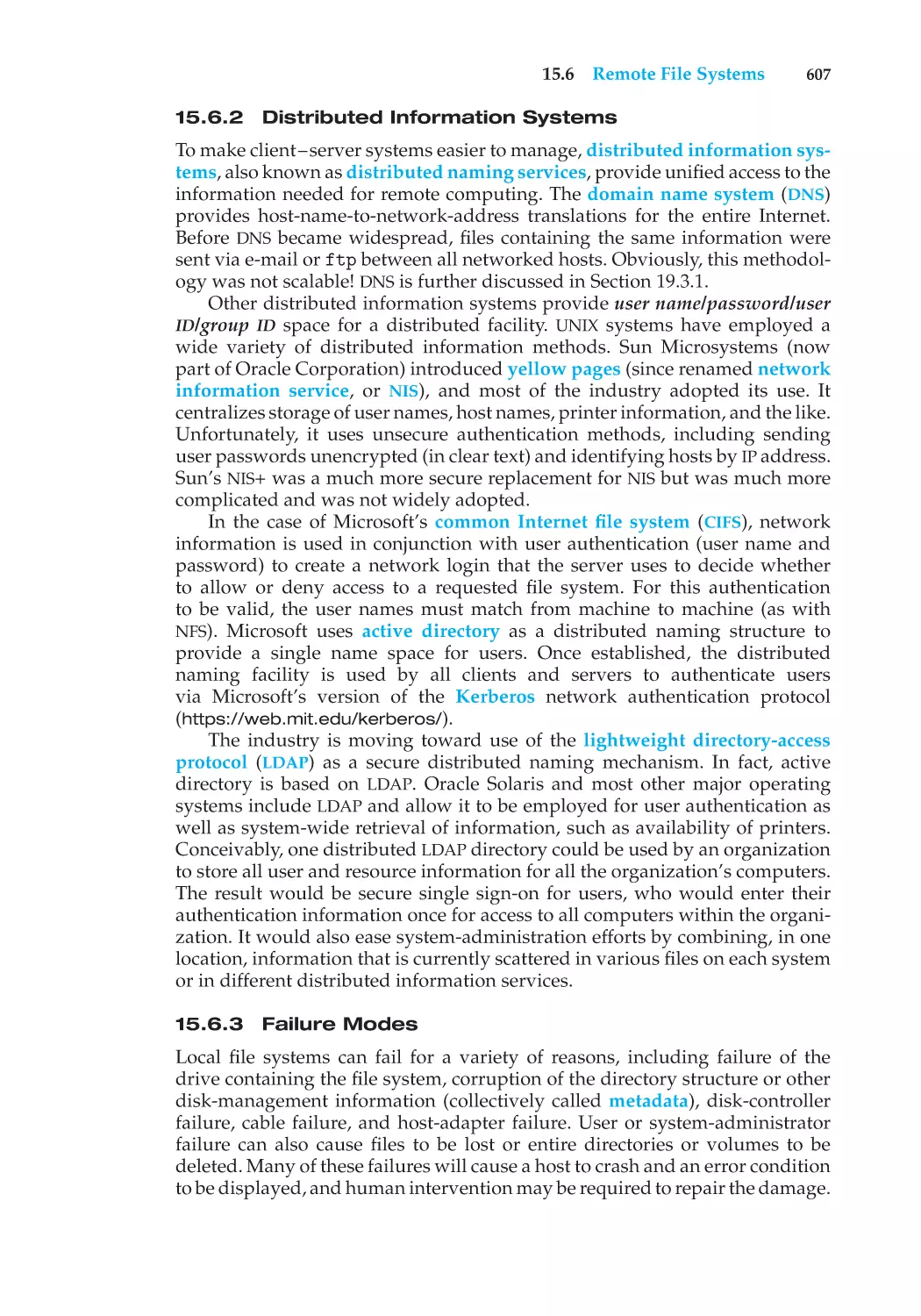 15.6.2 Distributed Information Systems
15.6.3 Failure Modes