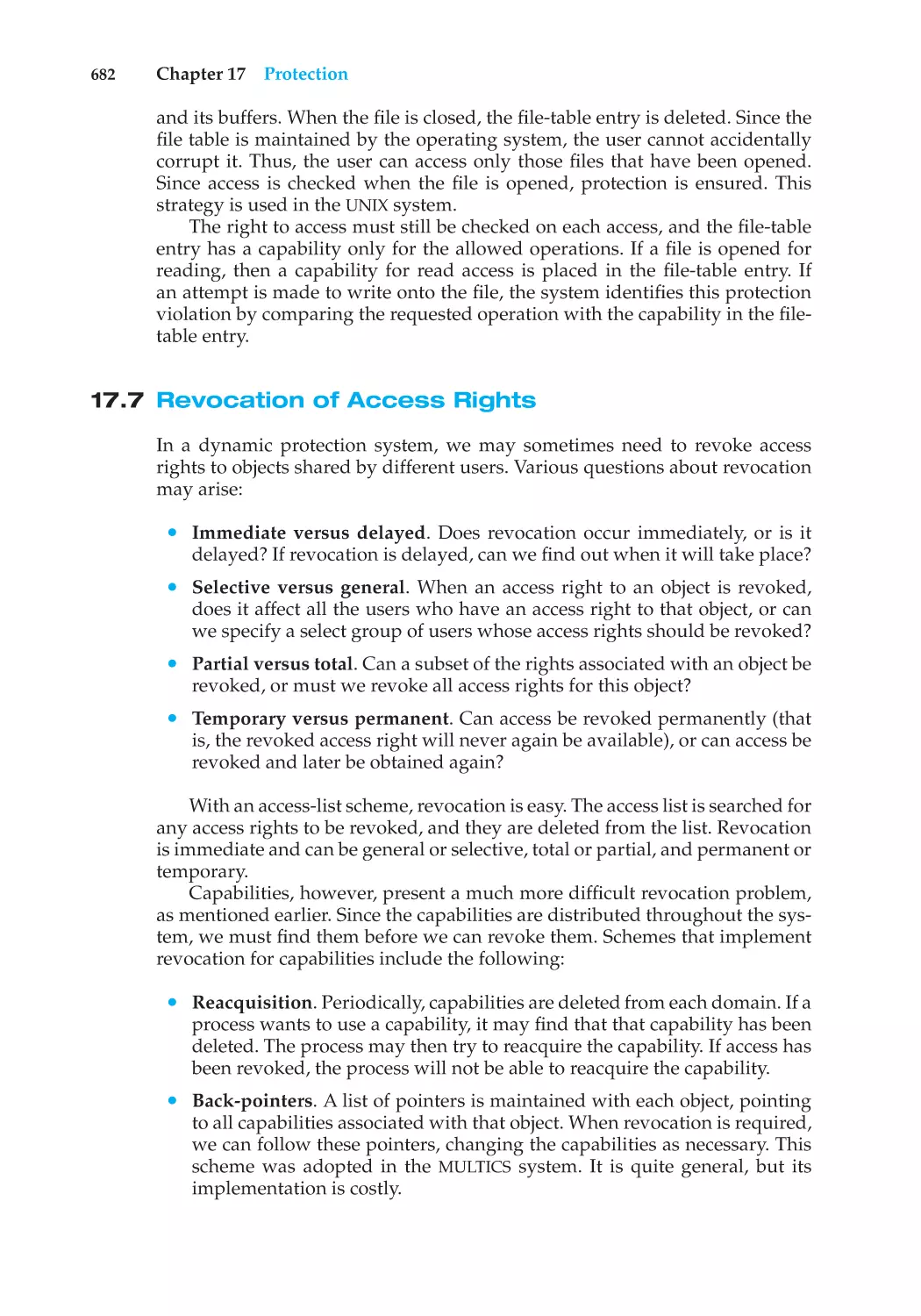 17.7 Revocation of Access Rights