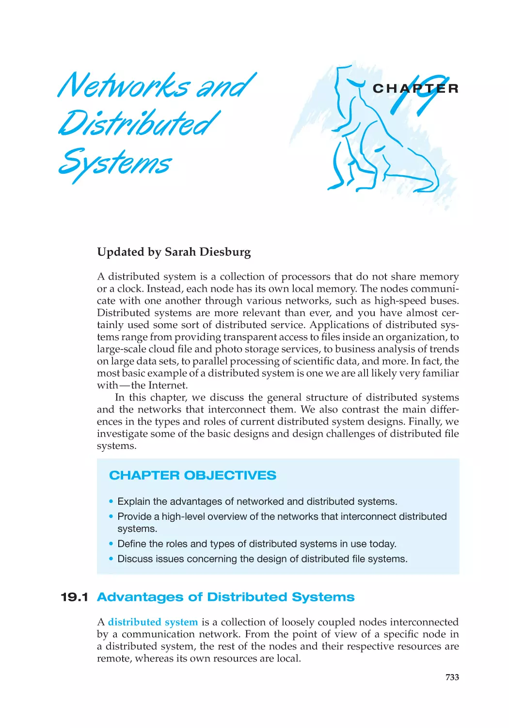 Chapter 19 Networks and Distributed Systems
19.1 Advantages of Distributed Systems