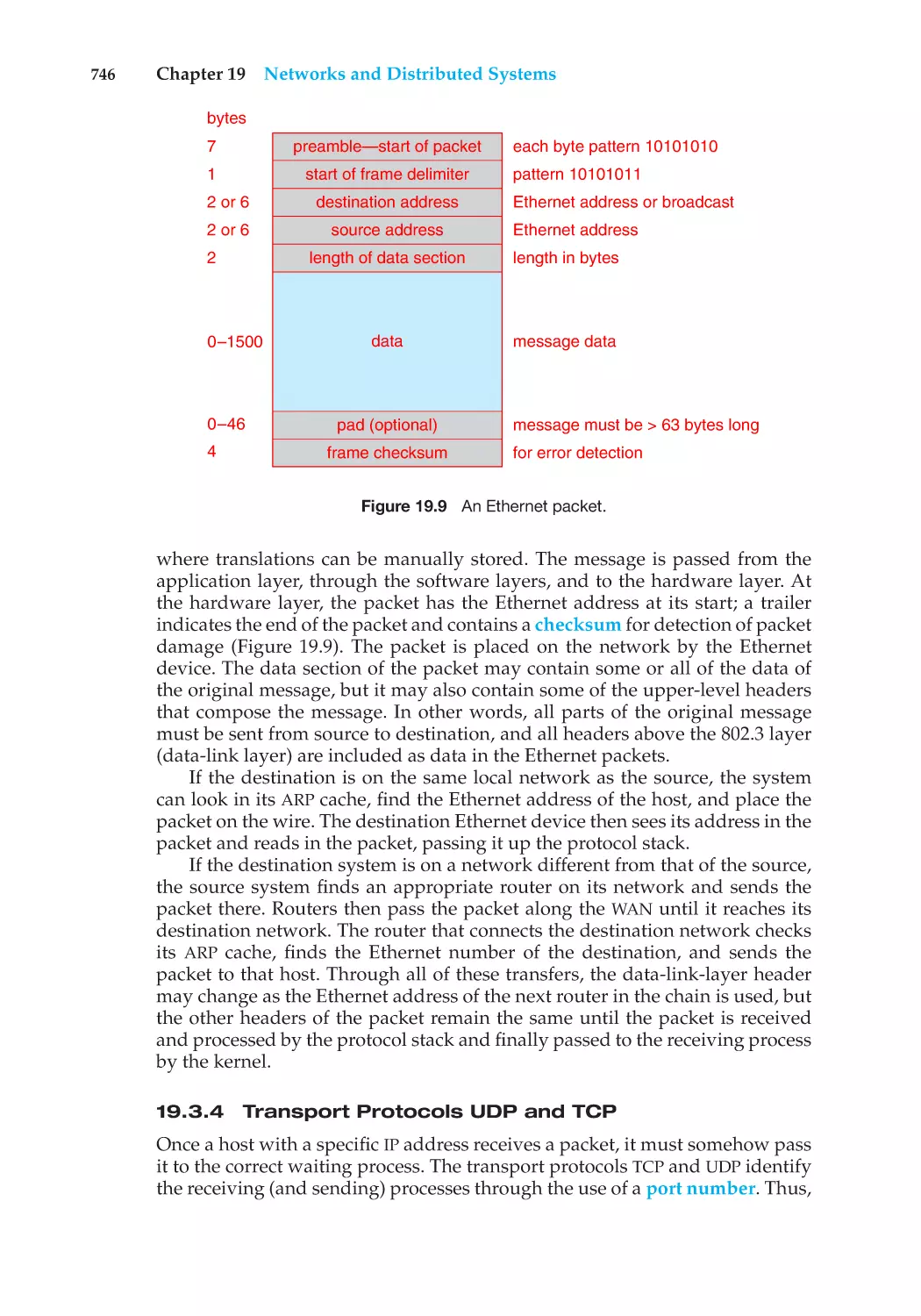 19.3.4 Transport Protocols UDP and TCP