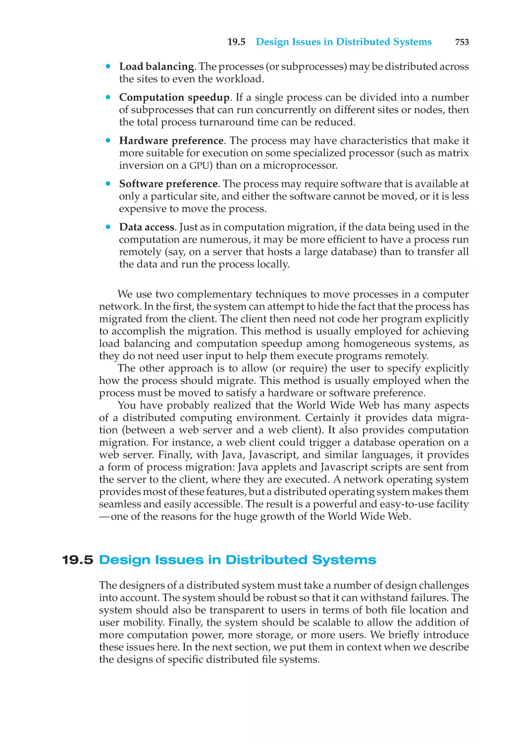 19.5 Design Issues in Distributed Systems