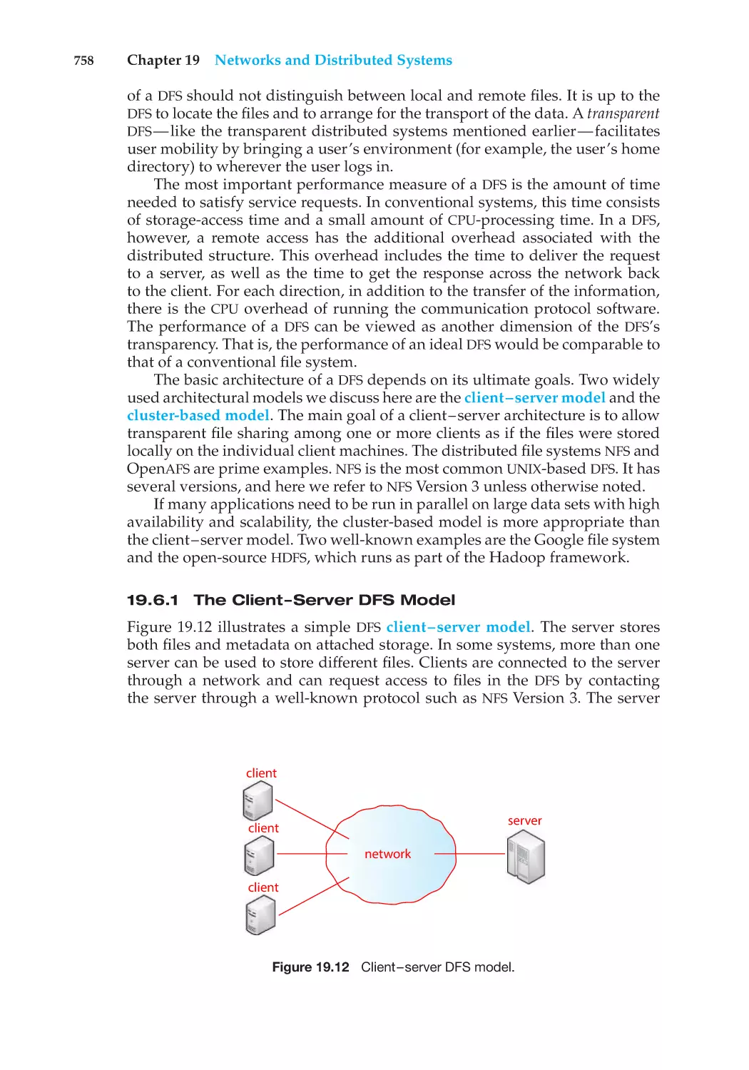 19.6.1 The Client–Server DFS Model