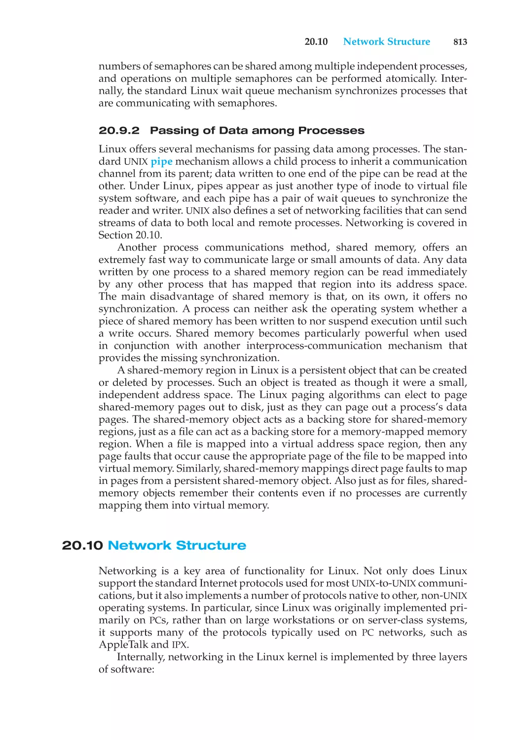 20.9.2 Passing of Data among Processes
20.10 Network Structure