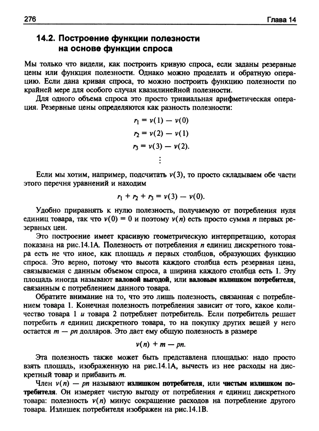 Построение функции полезности на основе функции спроса