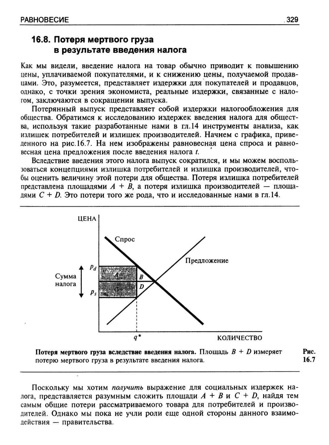 Потеря мертвого груза в результате введения налога