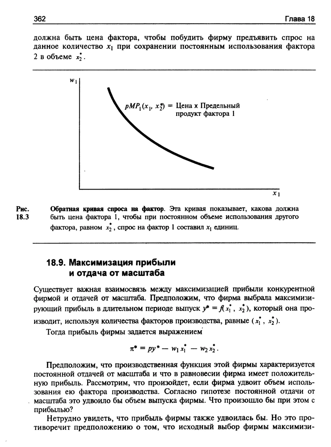 Максимизация прибыли и отдача от масштаба