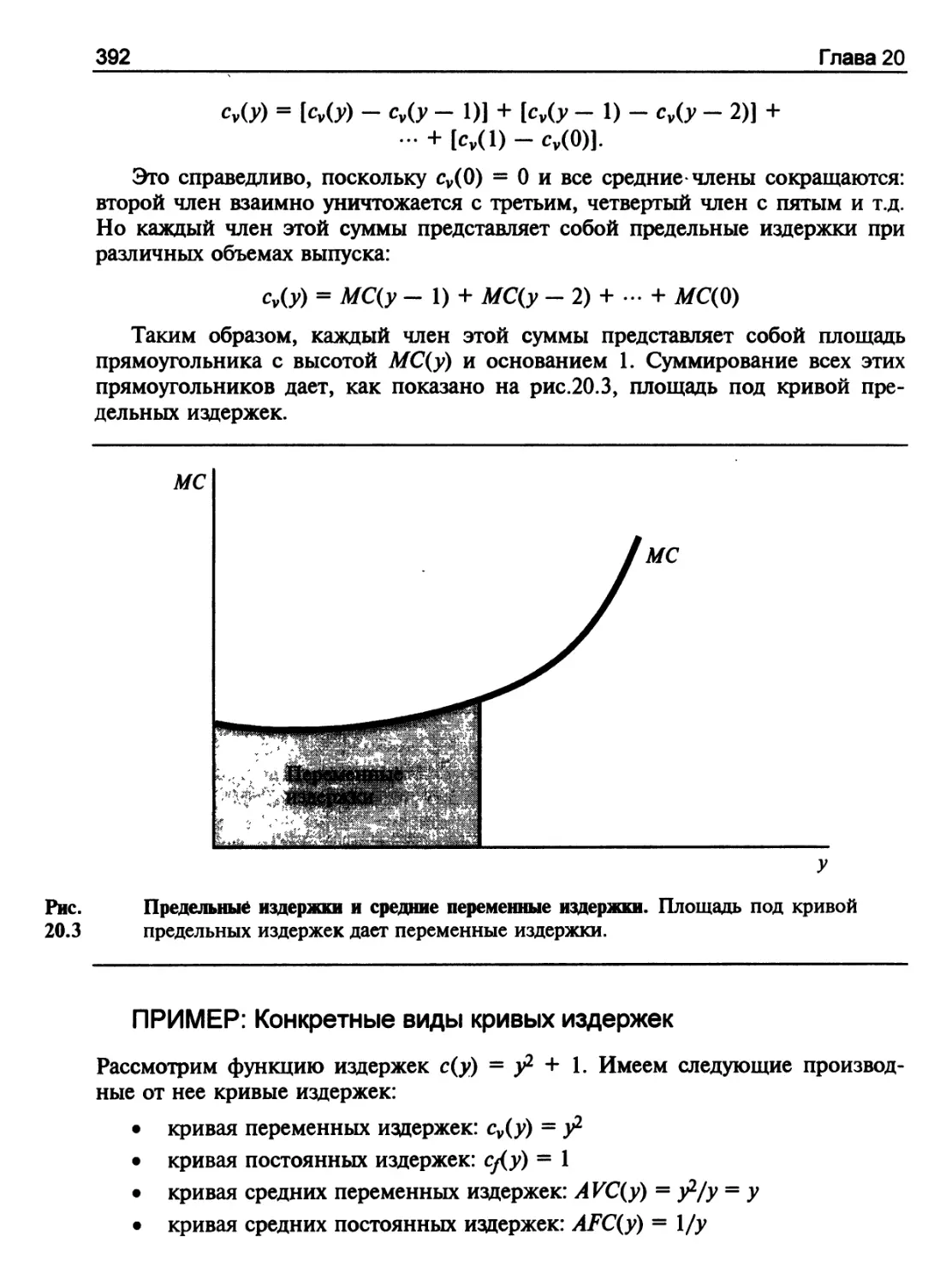 ПРИМЕР: Конкретные виды кривых издержек