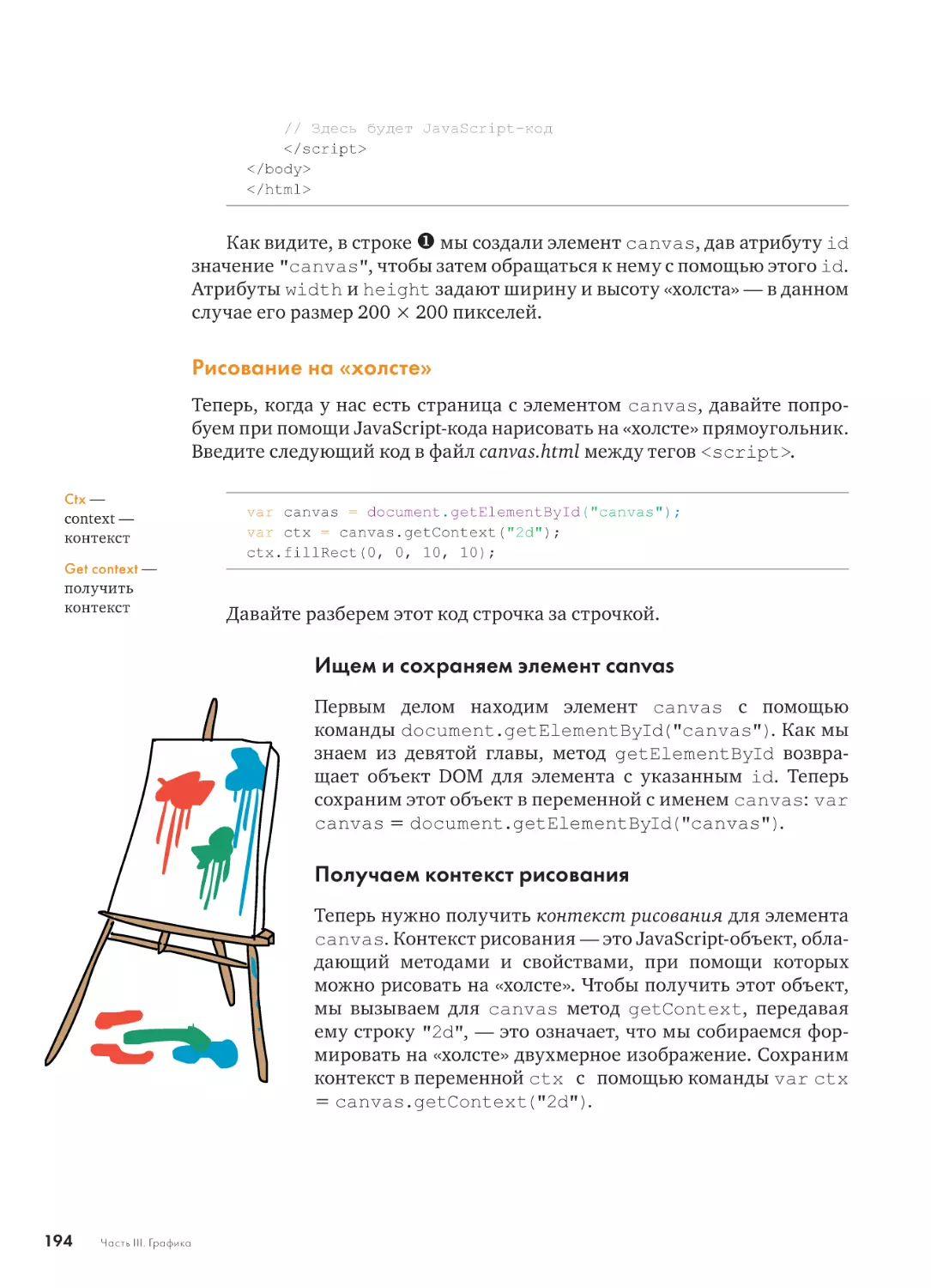 Рисование на «холсте»