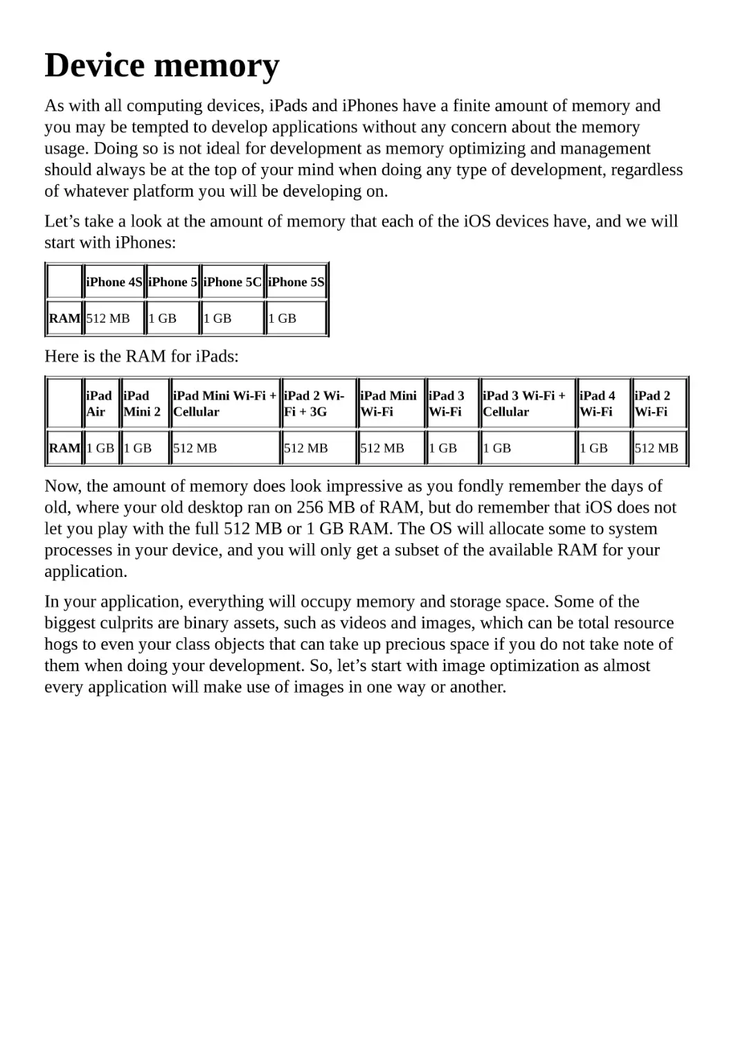 Device memory