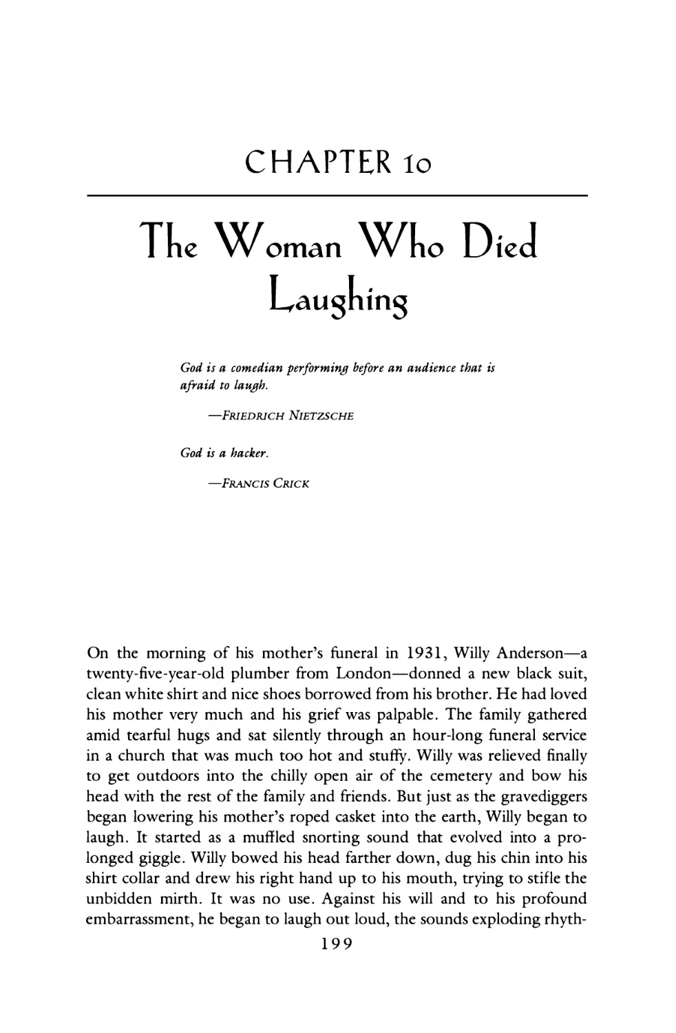 Chapter 10: The Woman Who Died Laughing