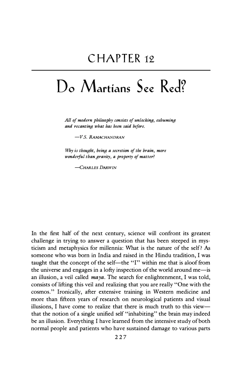 Chapter 12: Do Martians See Red?