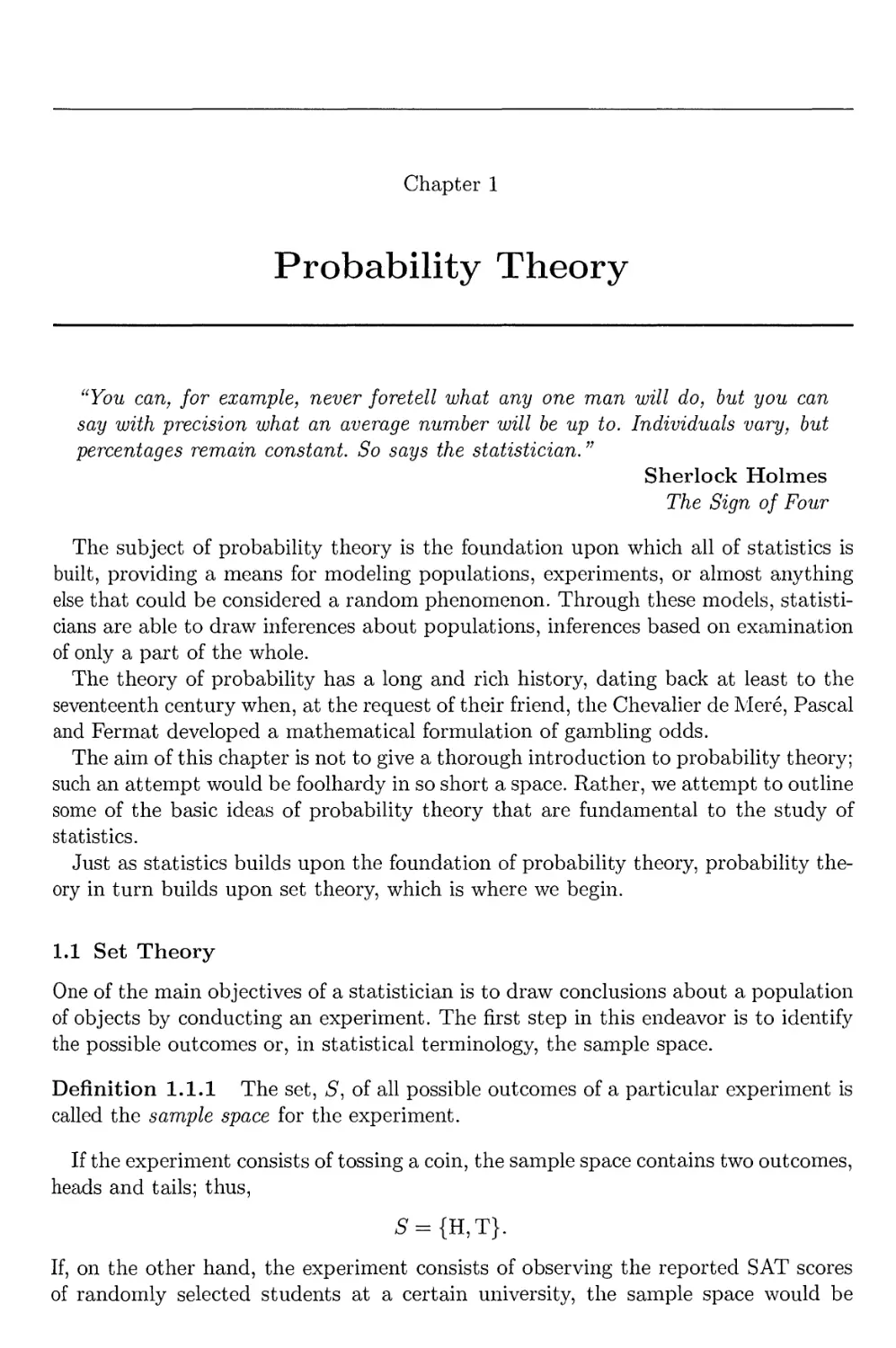 1. Probability Theory