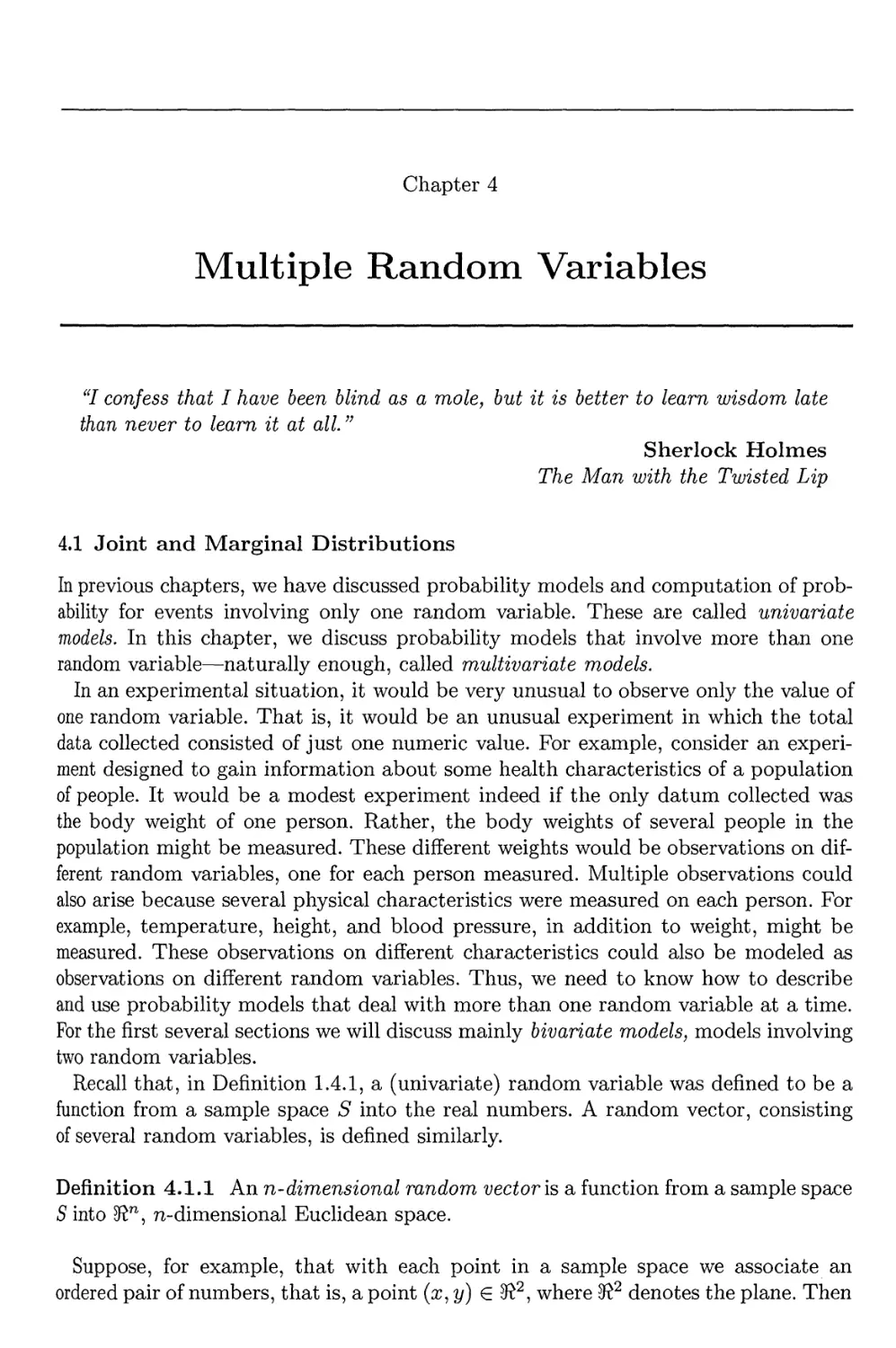 4. Multiple Random Variables