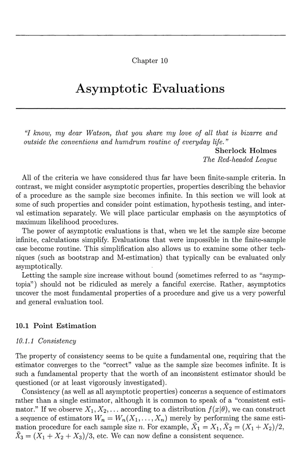 10. Asymptotic Evaluations