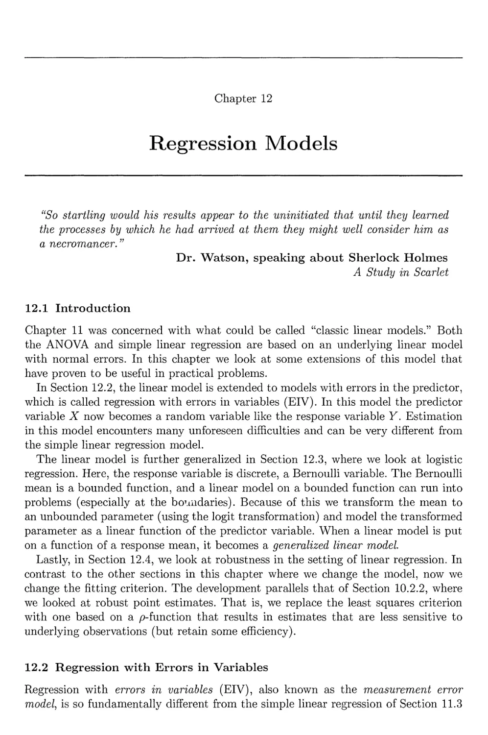 12. Regression Models