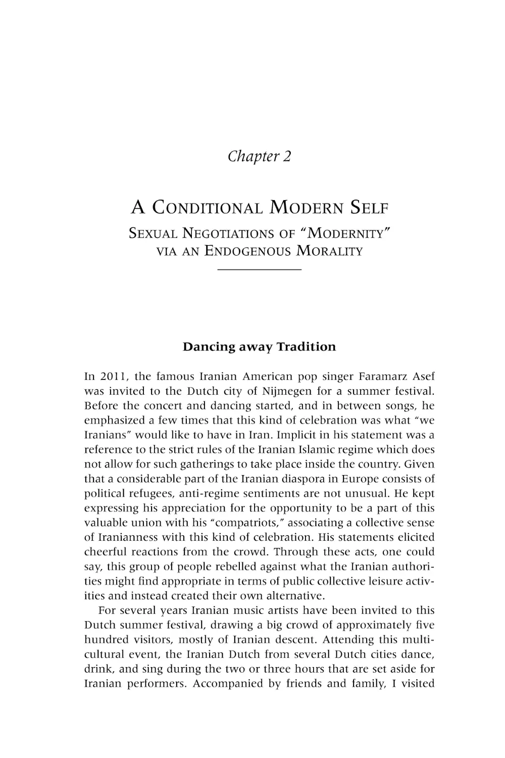 Chapter 2 A CONDITIONAL MODERN SELF