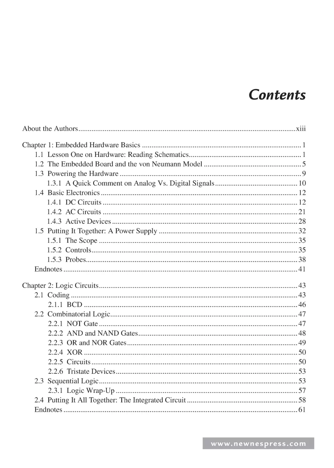 Contents (with page links)