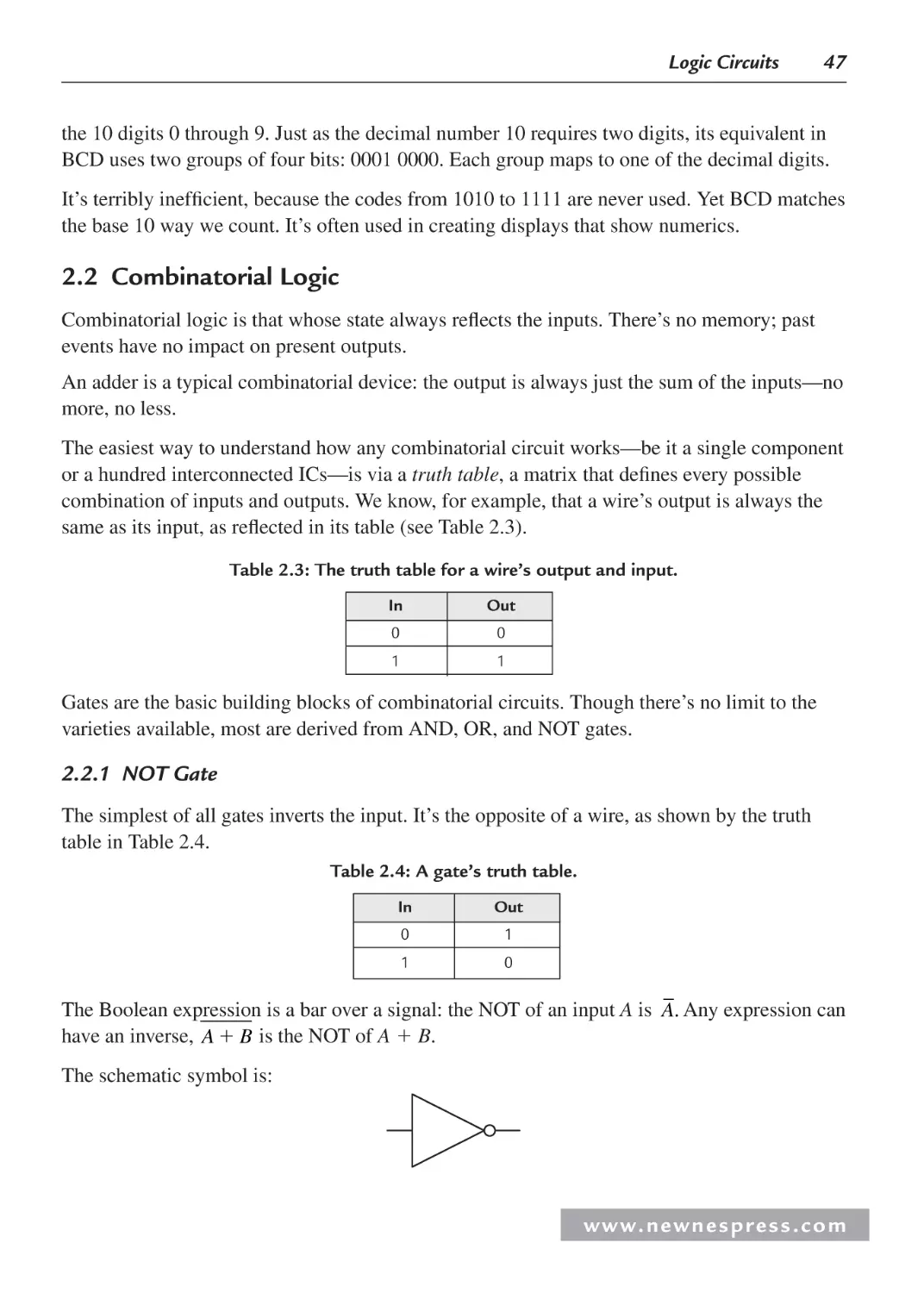 2.2 Combinatorial Logic