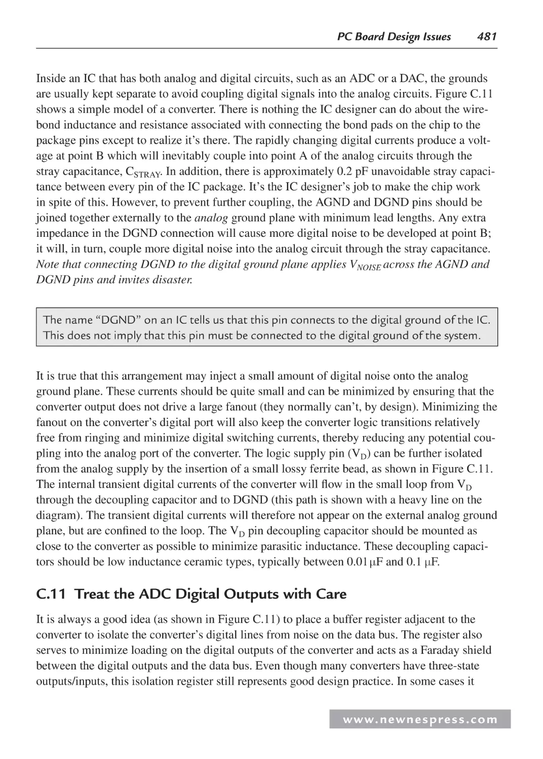 C.11 Treat the ADC Digital Outputs with Care