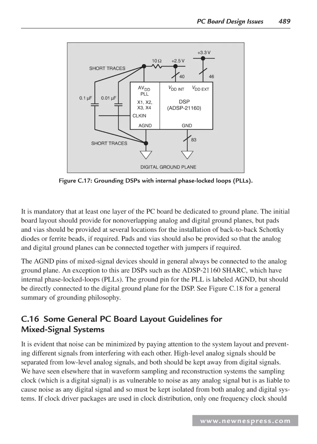 C.16 Some General PC Board Layout Guidelines for Mixed-Signal Systems