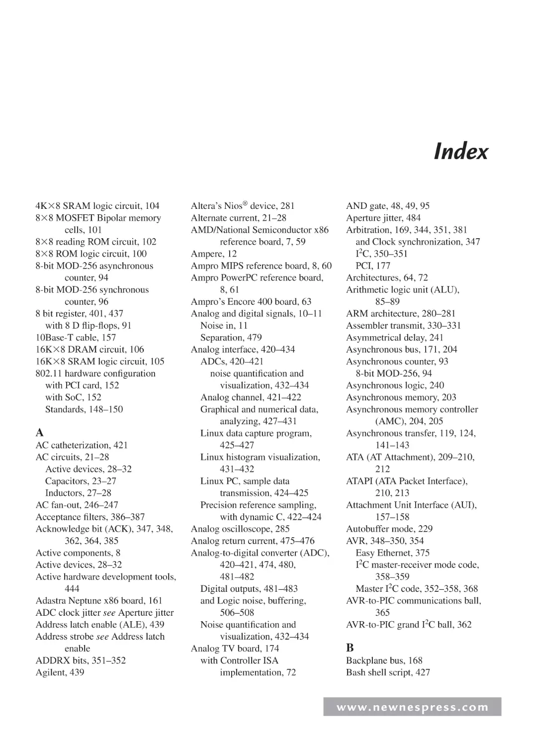 Index (with page links)